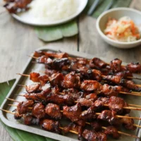 Filipino style pork skewers